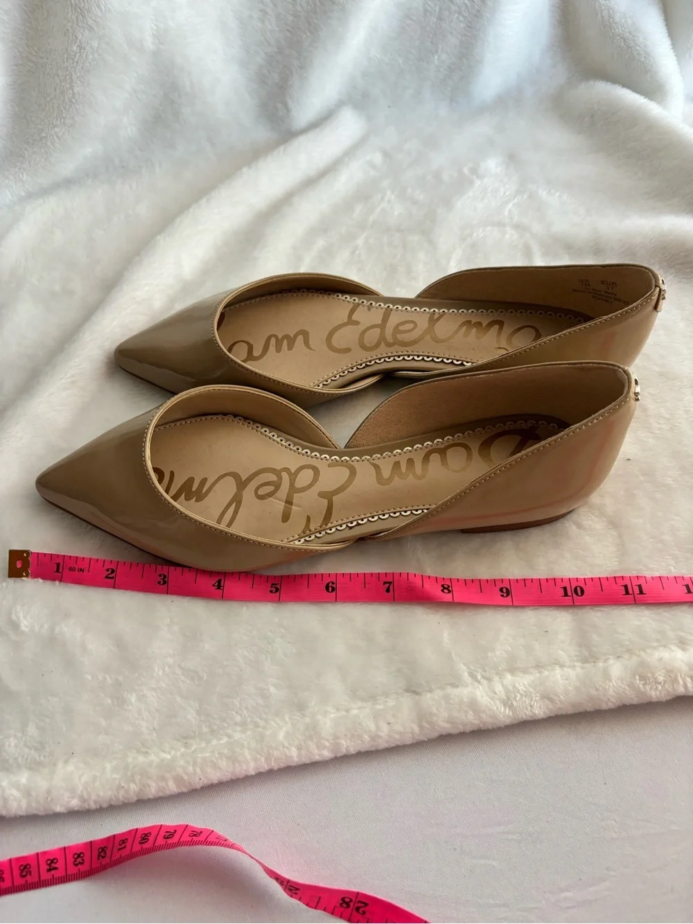Sam Edelman Rodney d’Orsay Patent Flat in Nude Size 7M